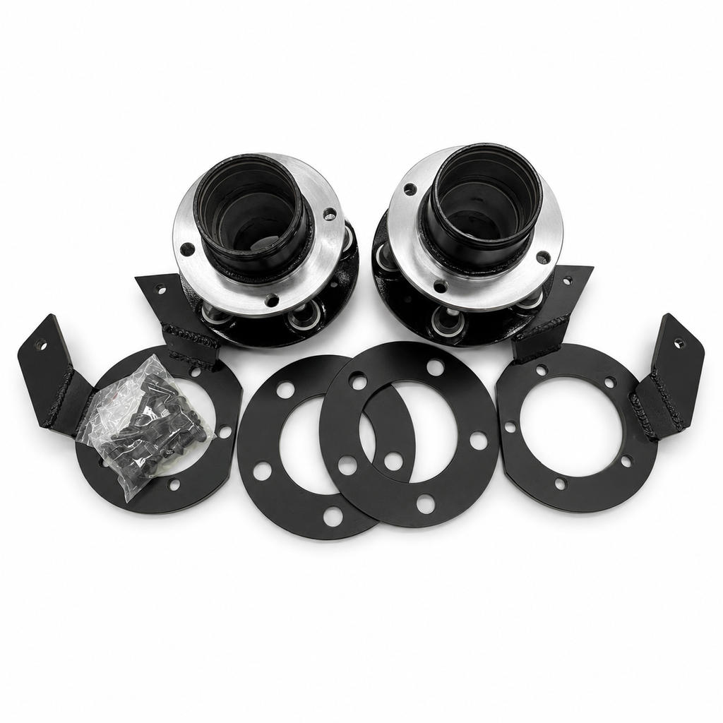[PW-BKL] Dodge Power Wagon Disc Brake Conversion Kit (Builder Kit without brakes, New bearing races Installed, Wheel lugs installed)