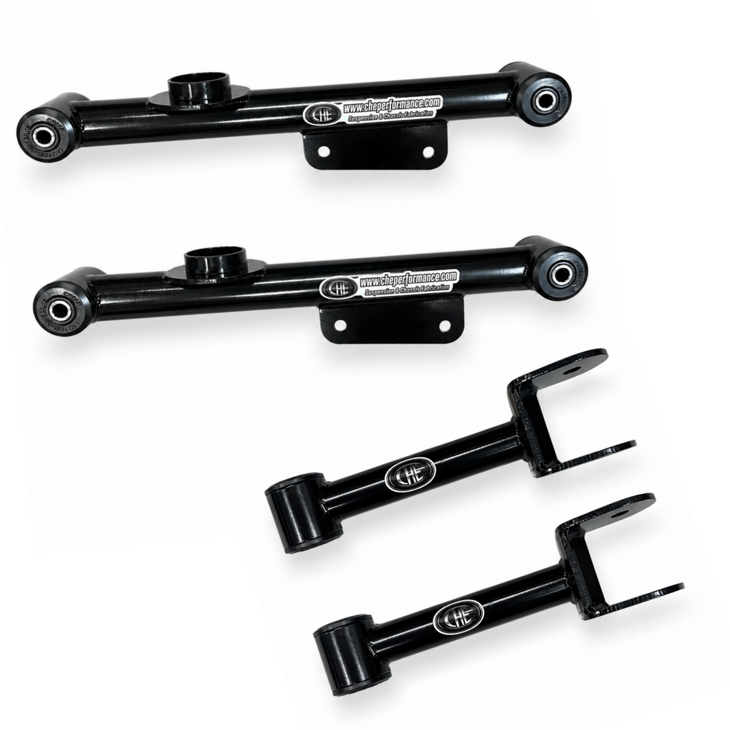 [CHE3AA] Rear Upper & Lower Control Arm Set Part # CHE3AA for 79-98 Mustang (Black)